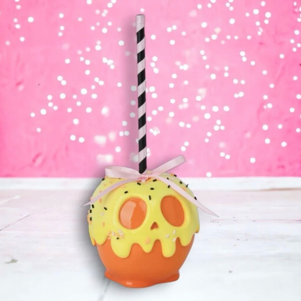 NIB December Diamonds Halloween Orange Candy Apple Decor